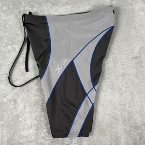 CW-X Mens XL Compression Shorts Black Gray Running Workout Athletic Coolmax